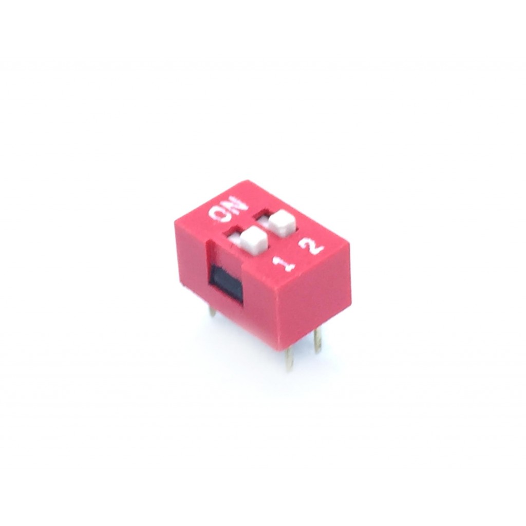 3Pcs- 2 Position DIP Switches 2.54mm Pitch Horizontal DIP Switch Two Positions Piano Type Dial DIP Slide Switch For Electronics Circuit PCB. 