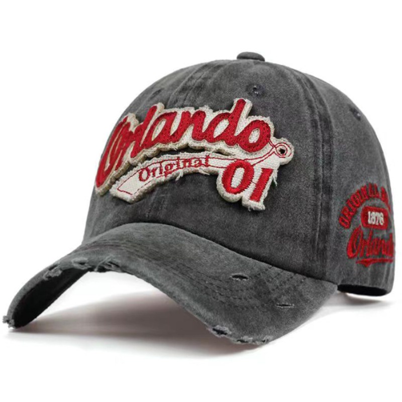 Washed Baseball Cap 3D Embroidered Letter Baseball Cap Retro Cap for Men and Women