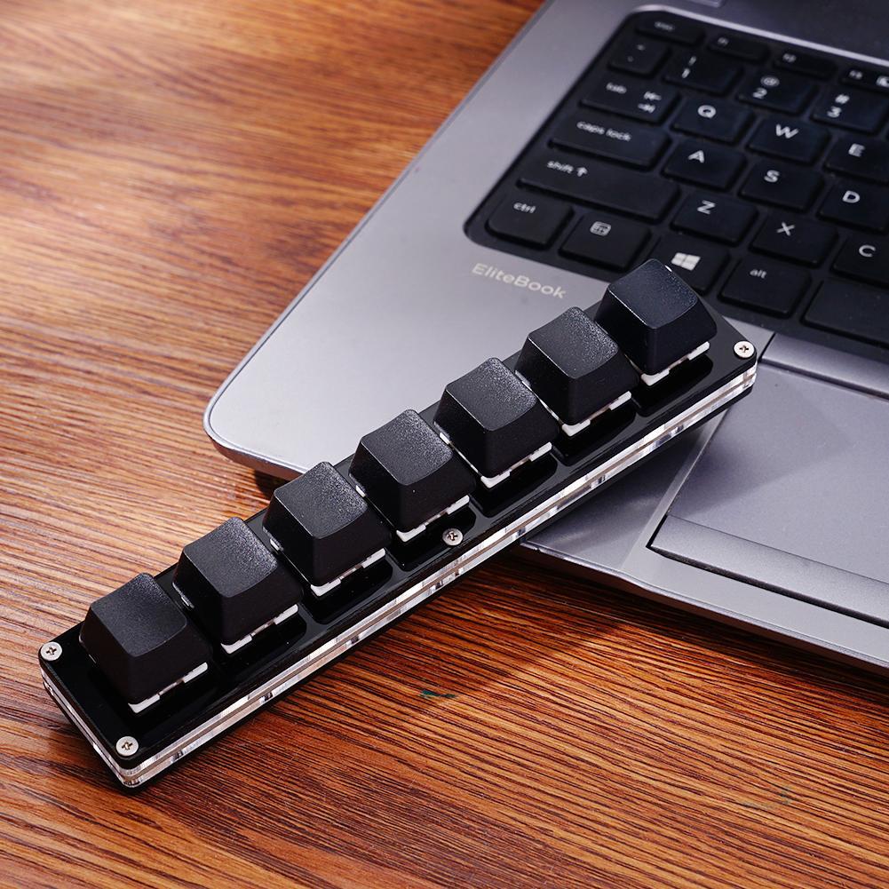 7 Keys Black Custom Mini Keypad Numpad Mechanical Keyboard OSU Programming Macro Keyboard For Photoshop Gaming. 