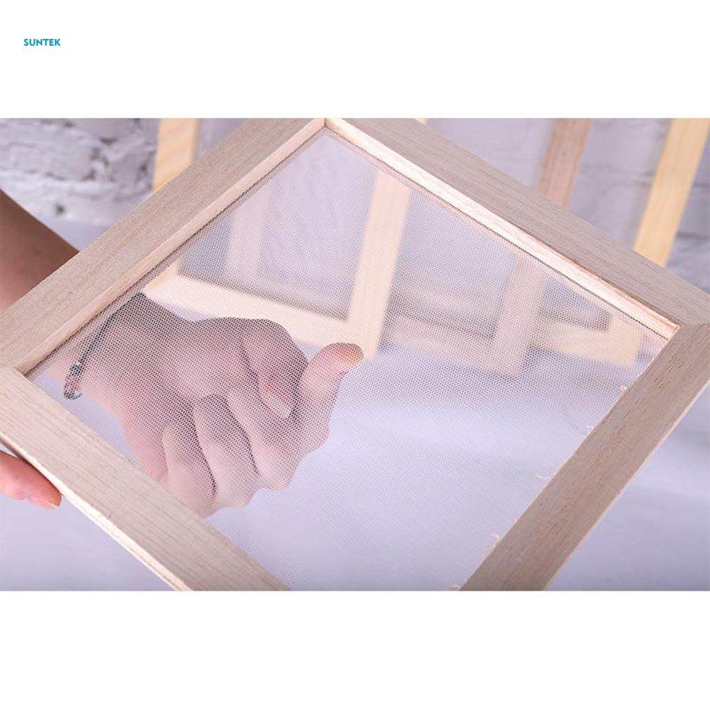 New Ancient Paper Making Frame creen Wooden Paper Making Papermaking Mould Craft