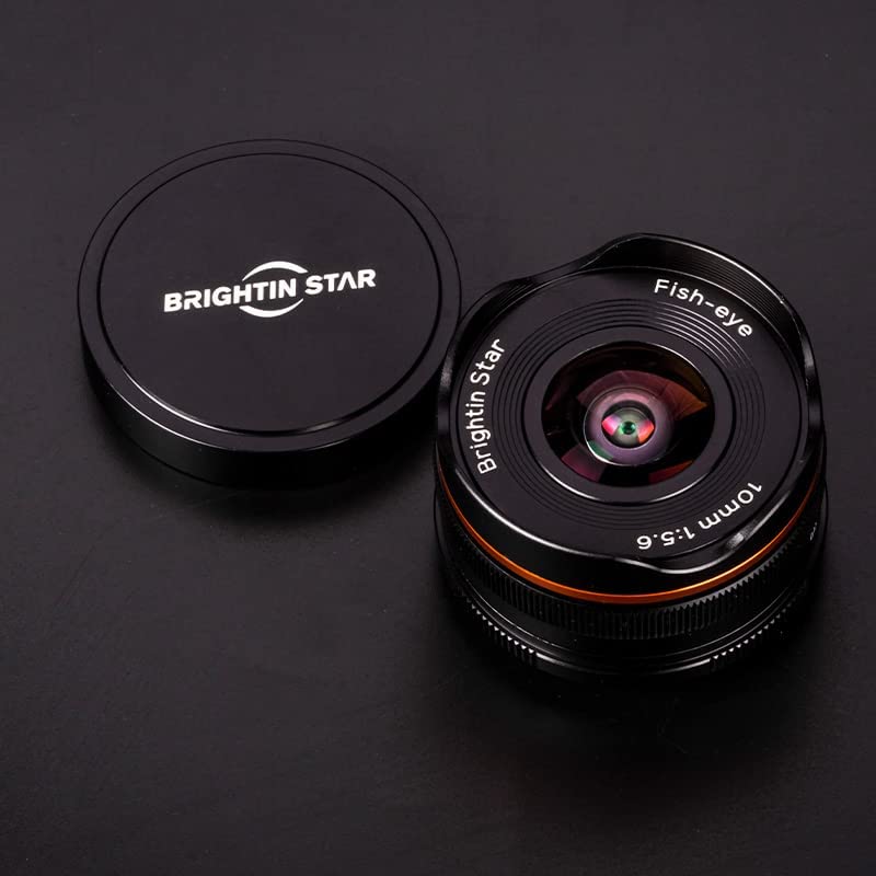 Brightin Star 10mm F5.6 Fisheye Wide Angle APS-C Mirrorless Camera Lens for Sony ZV-E10 A6400 Canon EF-M Nikon Z Fujifilm 10 5.6. 