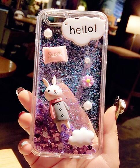 Applicable vivo Yang zi same style iqoo9 Quicksand y76S Mobile Phone Shell Silicone y9s Lanyard Rabbit Neo3 Trendy women. 