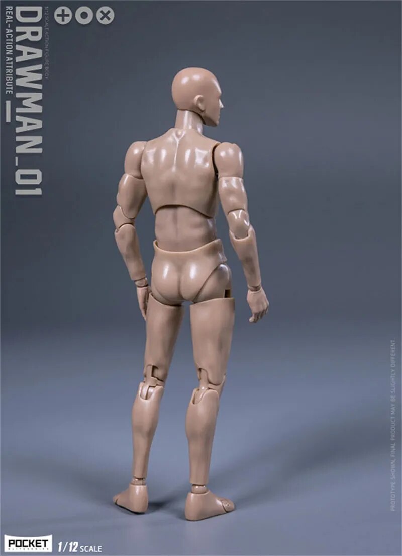 DAMTOYS DPS01 1/12 Scale Drawman Action Figure Model 14.5cm Male Flexible Joint Body for Painting Exercise. 