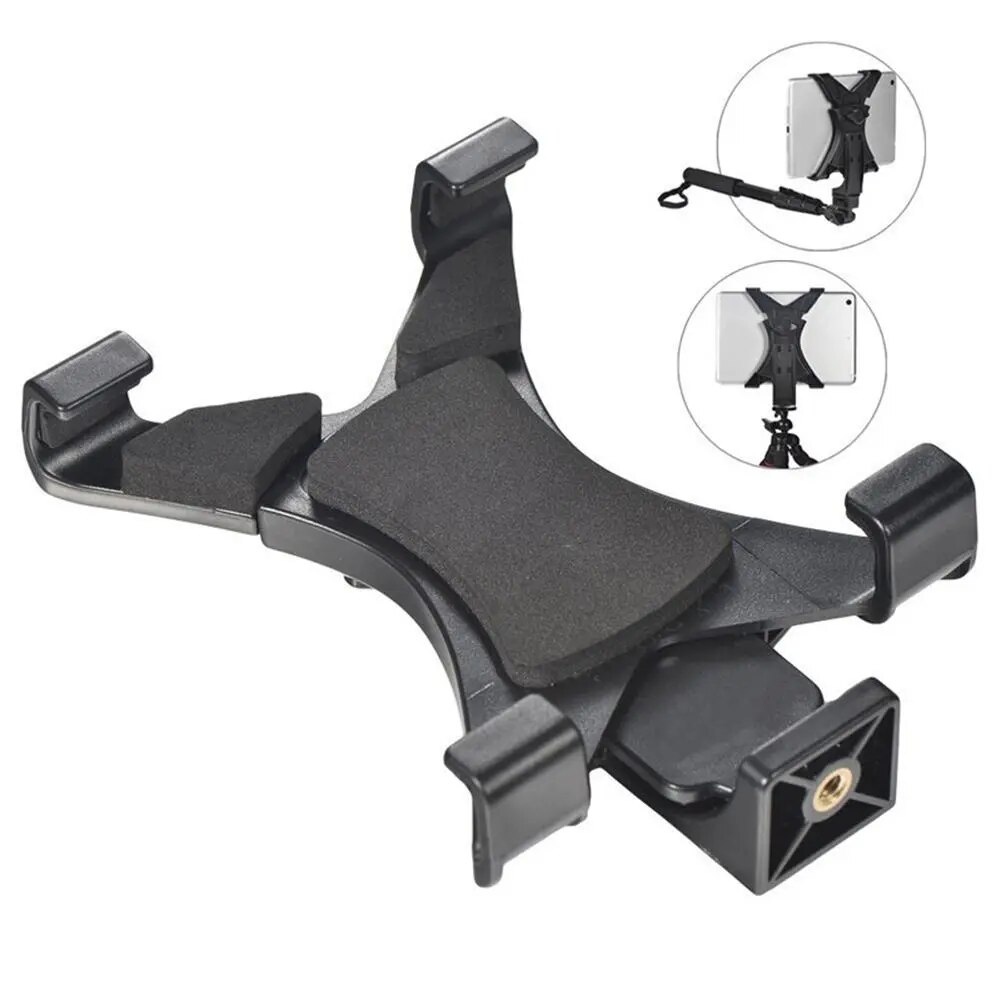 Universal Adjustable Tablet Holder 1/4 Inch Thread Adapter Tripod Mount Phone Tablet Clip Holder for iPad Holder Tablet Stand. 