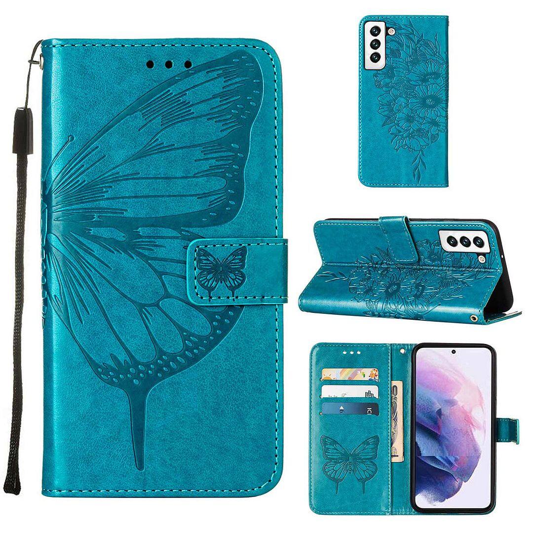 lthmy for Samsung Galaxy S22 Flip Magnetic PU Leather fashion Casing Classic Butterfly Flower Solid color Stand Wallet NEW Design Luxury Cover