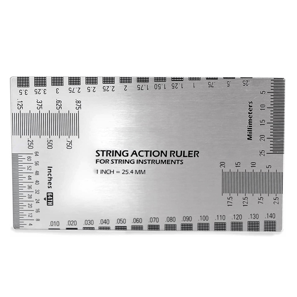 ph Baroque String Action Gauge Ruler Precise Measuring Ruler Set Up Tool Kit For Electric Bass Acoustic Guitar. 
