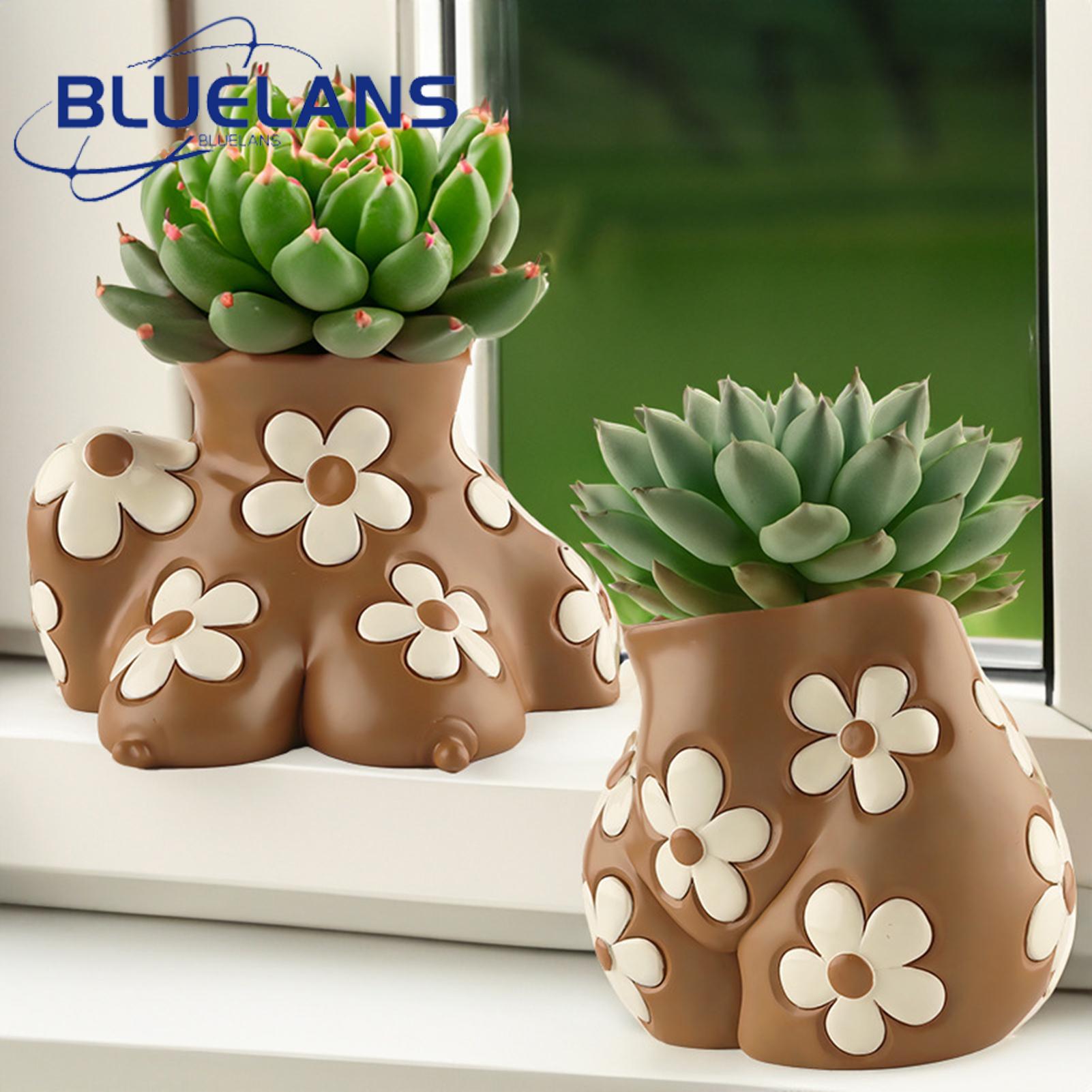 Unique Plant Pot Colorful Long-lasting Flower Pot for Balcony Desktop Decoration Perfect for Succulents Non-fading Artistic Design Resin Flower Pot. 