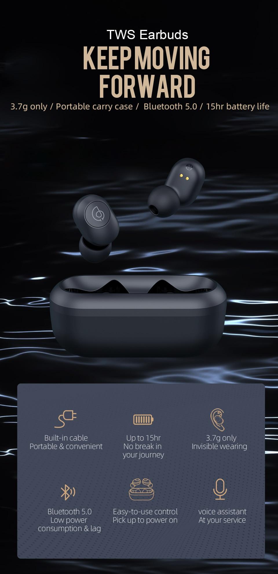 Xiaomi Haylou GT2 TWS Bluetooth Earbuds- Black