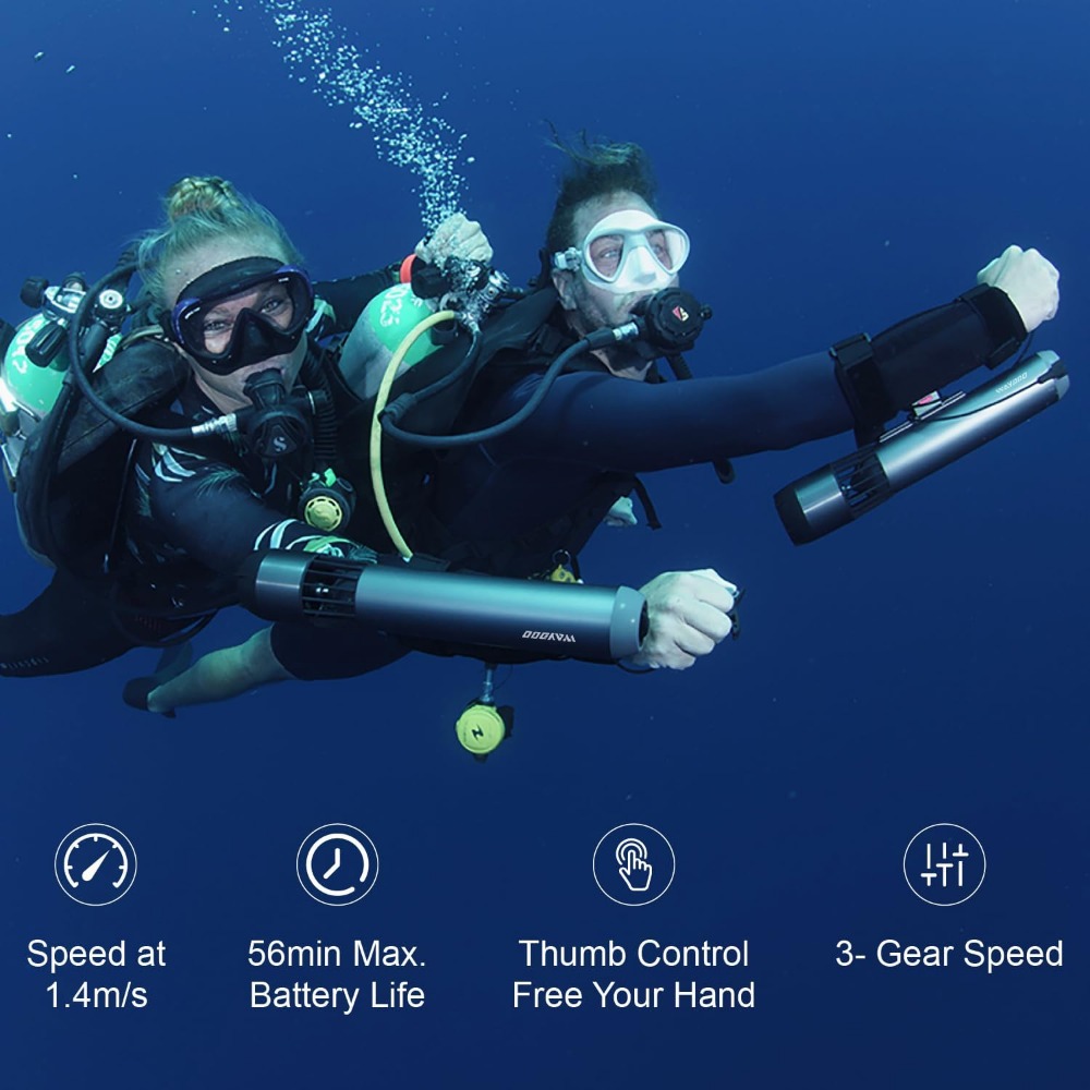 Subnado Underwater Scooter, Thumb Controlling Sea Scooter for SUP Paddle Board, Suitable for Pool, Diving, and Snorkeling. 