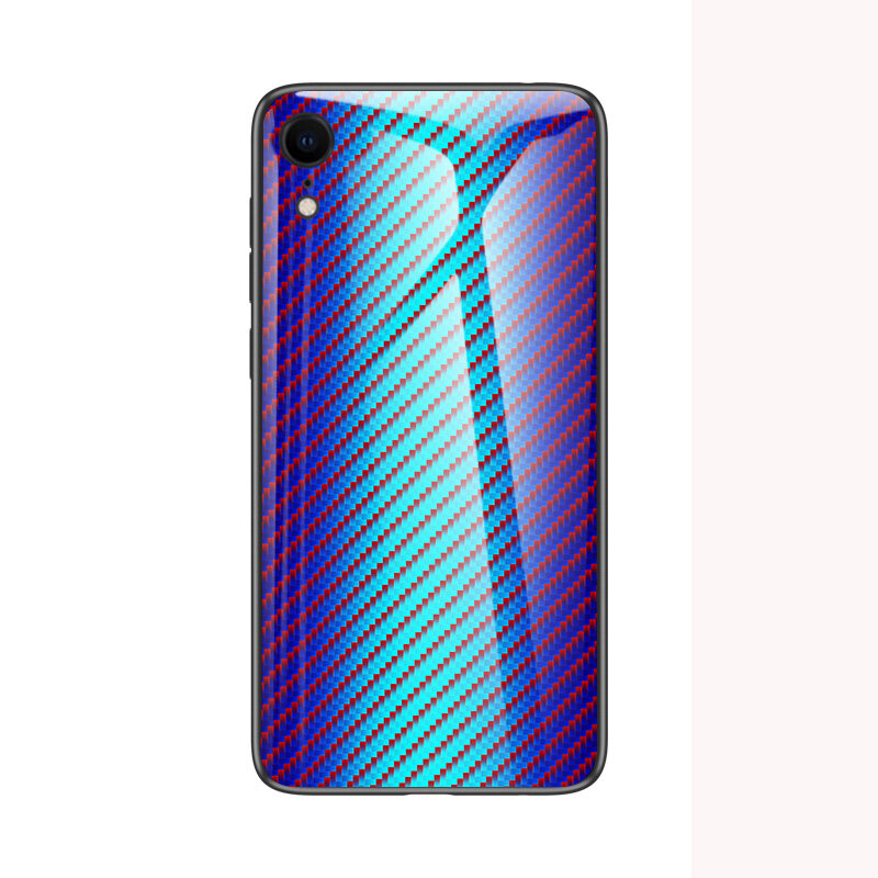For Xiaomi POCO F5 Pro Case Tempered Glass Carbon Fiber Structure Colorful Weave Design Plexiglass Scratch Resistant Ultra-thin Double Layer For Xiaomi POCO F5 Pro Back Cover