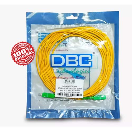 Optical Fiber Cable Single-Mode Optic Jumper High Quality PVC Case SC/APC-SC/UPC 15 Feet Length - Multi Plug - Multi Plug. 