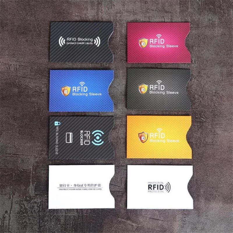 2Pcs RFID Blocking Sleeves Cards NFC Debit Credit Card Protector Blocker Identity Theft Prevention for Men Women Bank Card Case. 