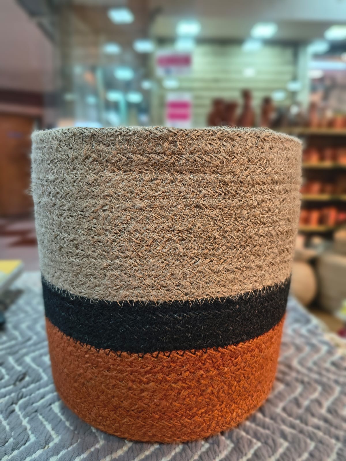 Multi Color Jute basket Small