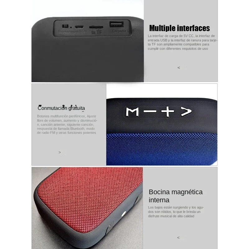 G2 Wireless Bluetooth Speaker Portable ABS Environmentally Friendly Plastic Computer Bluetooth Mini Stereo TF Card FM Radio AUX. 