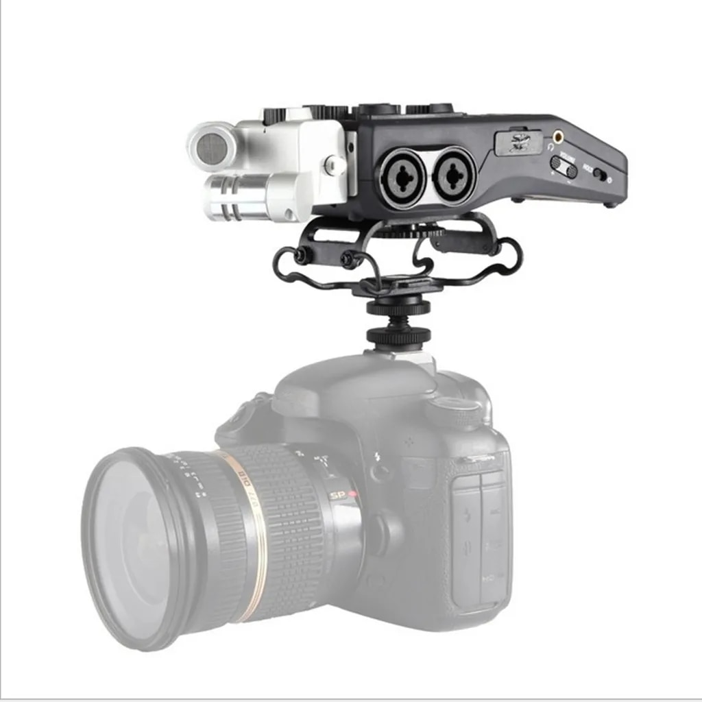 Microphone Shock Mount for Zoom H4n/H5/H6/H1, Tascam DR-40/DR-05, Olympus LS-100, LS-12, Linear PCM Recorders. 