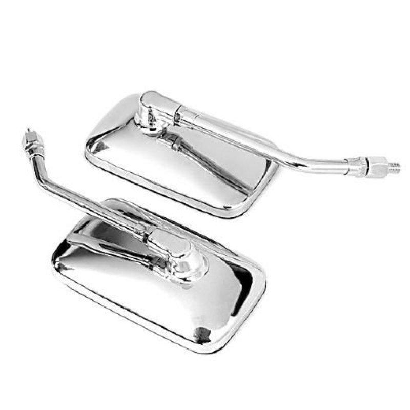 Motorcycle Chrome Rearview Side Mirrors Fashional Cool Square Shape Rear View Mirror. 