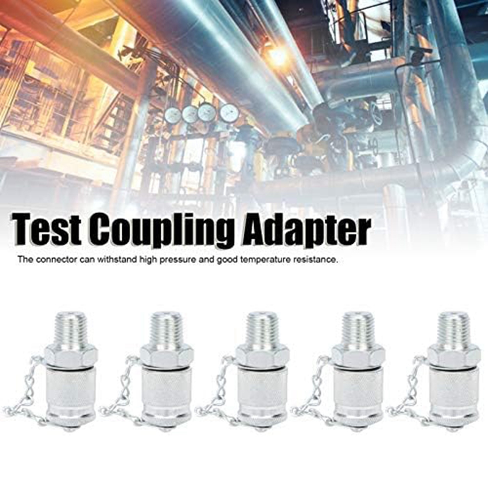 Hydraulic Test Fitting Kit, Hydraulic Test Adapter for PT/PPT Series Fittings,NPT1/4,5PCS Durable Easy Install Easy to Use. 