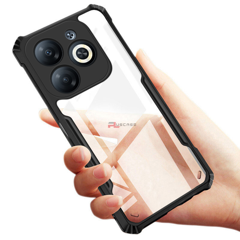 PlusCase for Infinix Smart 8 Case Air Cushion Hard Clear Shockproof Back Cover. 