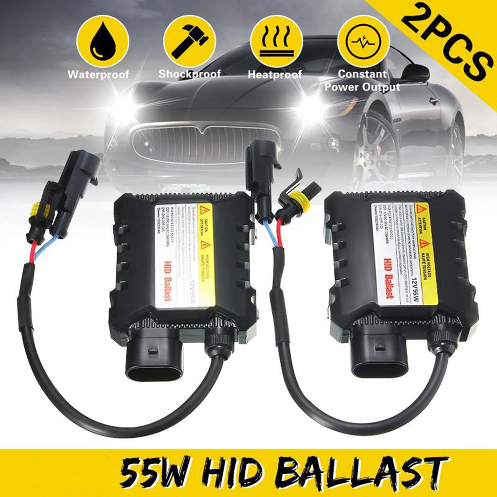 4x 55W HID Bi Xenon Ballast 12V Digital Slim Ballast Fast Bright Electronic Ballast for H1 H3 H3C H4-1 H4-2 H7 H8. 