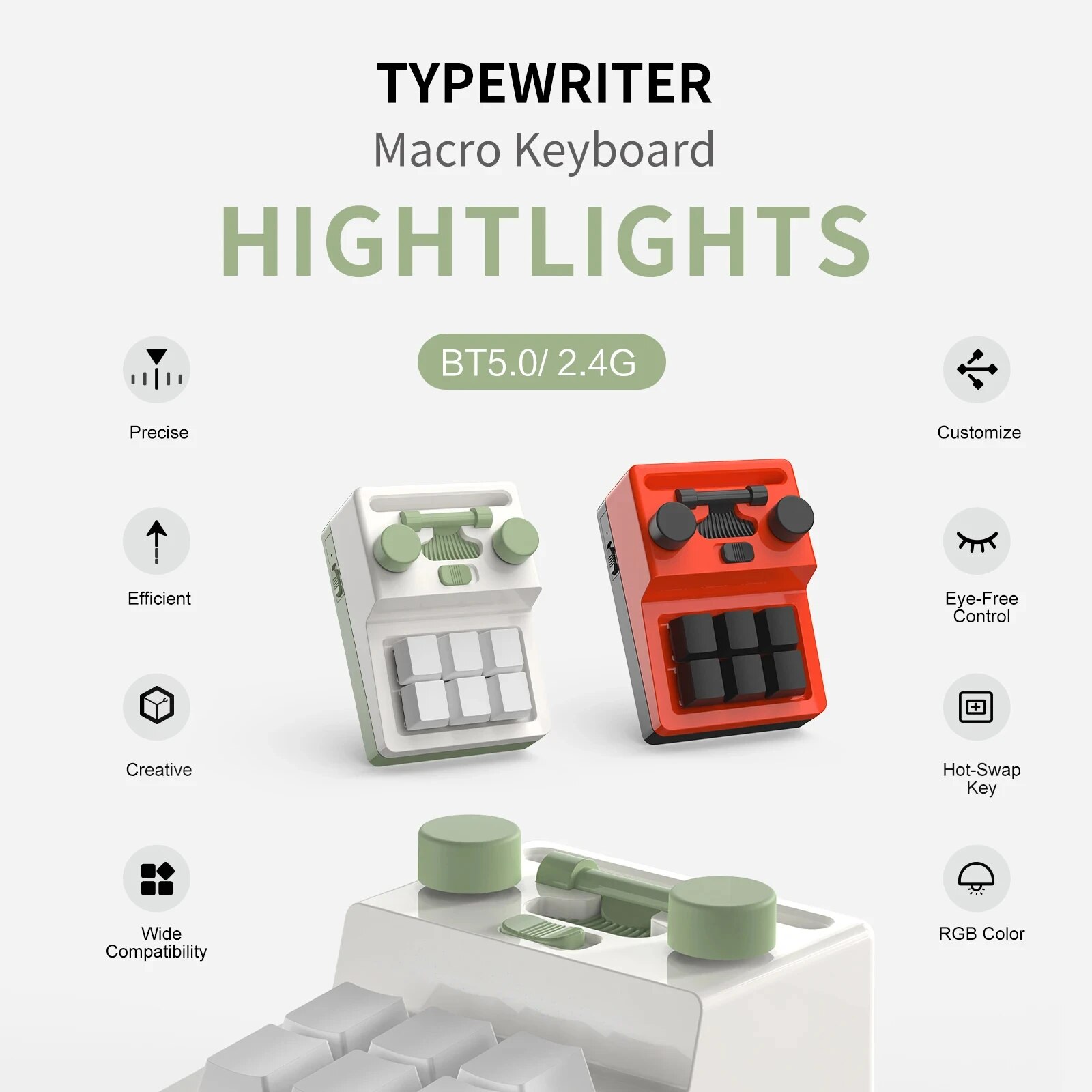 Mechanical Hotswap Macropad Macro OSU Custom 3 Key Knob Mini USB RGB Keyboard Programming Paste Button Photoshop Gaming Keypad