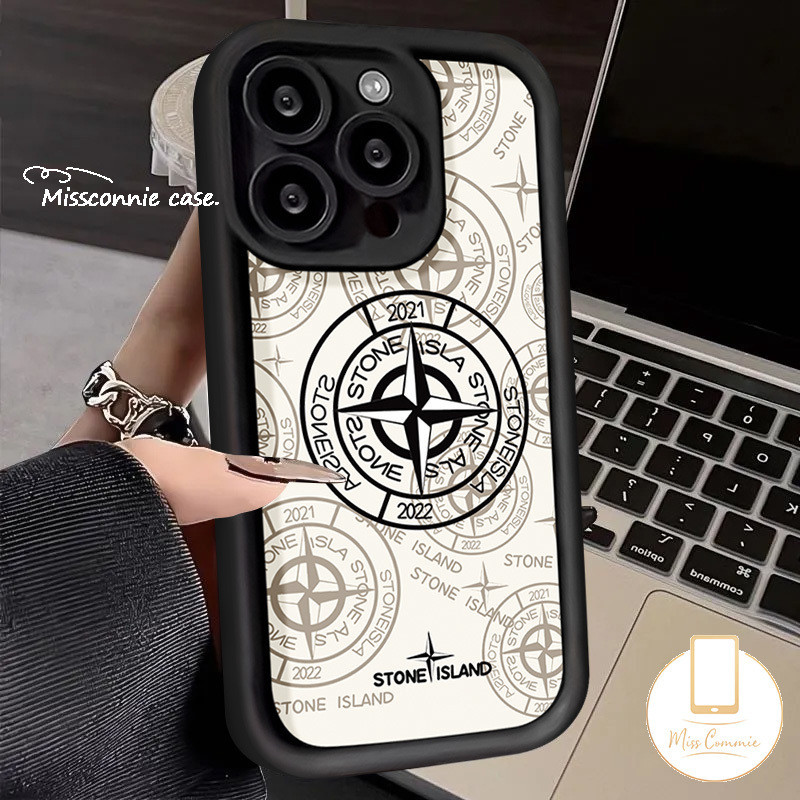 Trendy Brand Stone Island Case For Realme C67 C35 C53 C51 C25 C12 C25Y Note 50 C65 6i 7i 5i 5s 9i 8i 11 C21Y C55 C21 C15 C11 C33 C30 C20A C17 C20 C31 Cool Graffiti Logo Cover. 