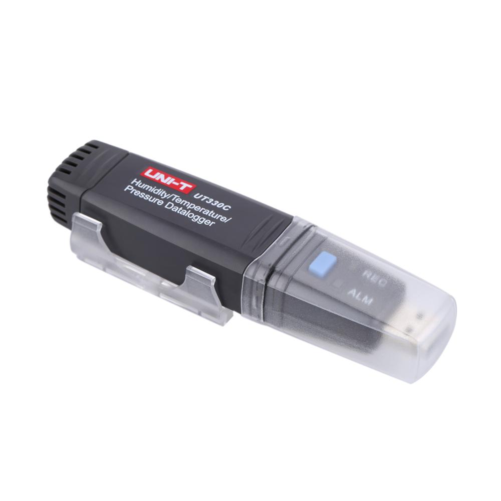 UNI-T UT330C Mini USB Temperature Humidity Atmospheric Pressure Data Recording Logger Meter High-precision Ther-mo-meter Hygrometer Barometer PC Connecting. 