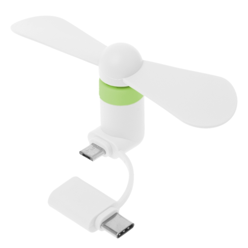 Mini Cute USB Fan Cooler Type C Removable USB-C Gadgets Low Power for Mobile Power Phone PC Laptop Cooler. 