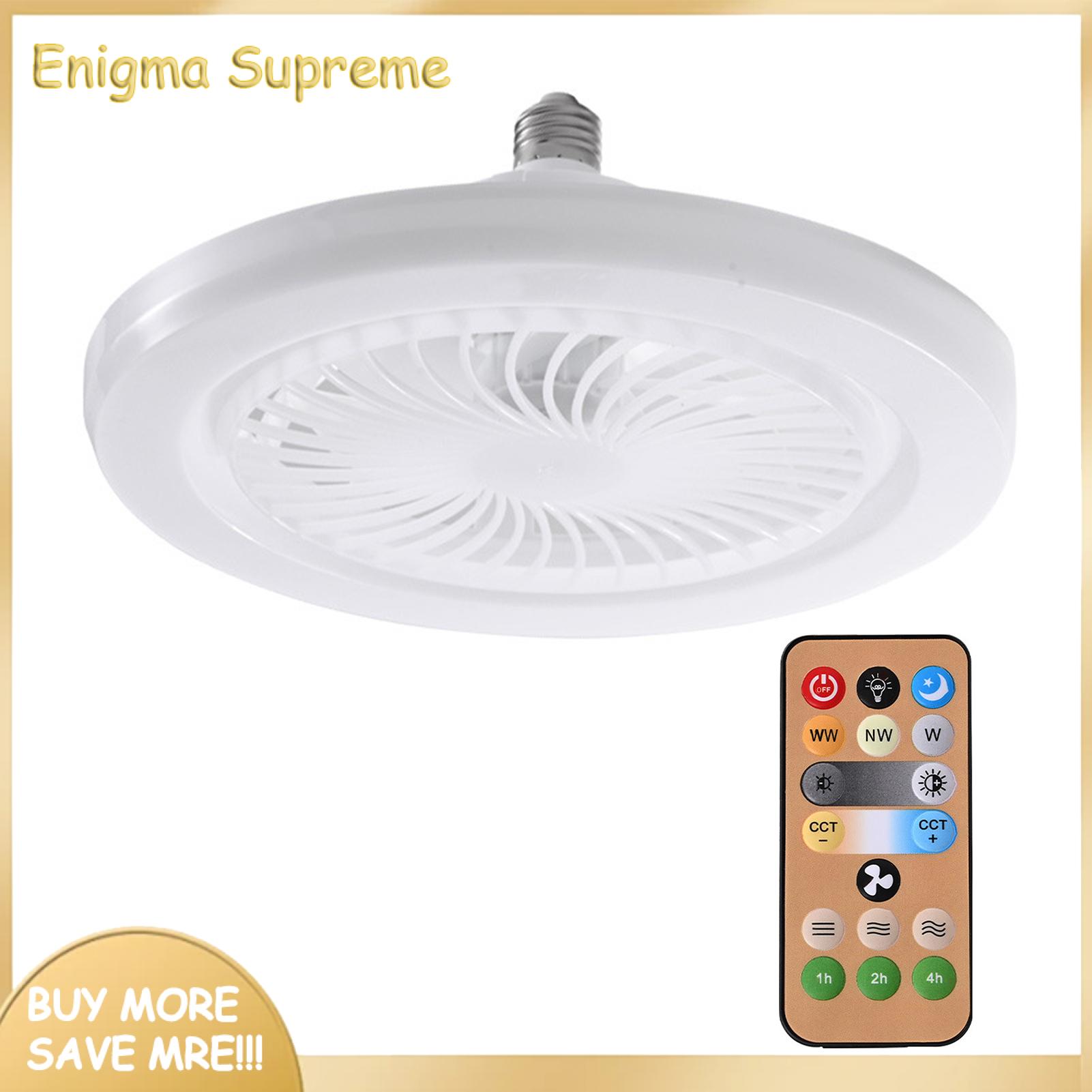 Enigma- Balcony Hidden Fan Design Energy-saving Bladeless Ceiling Fan with Led Light Remote Control Quiet Operation 3 Speed Settings Perfect for Homes