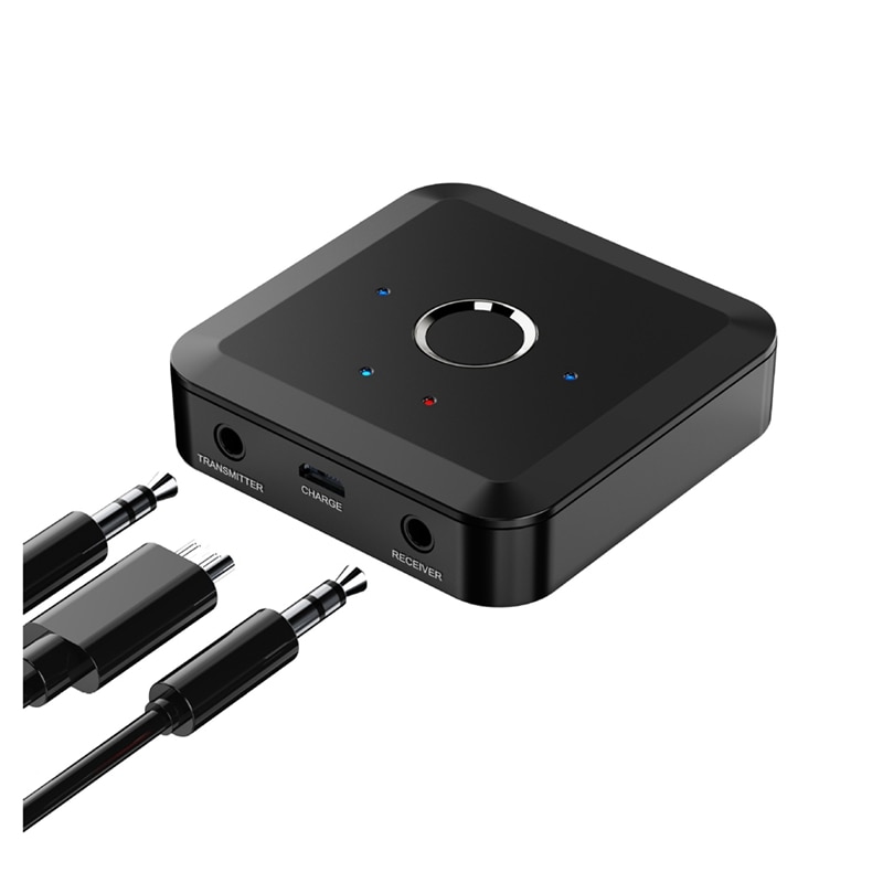 2 In 1 Bluetooth 5.2 24Bit 96Khz 3.5MM AUX Aptx Audio Transmitter Receiver Adaptive LL HD Wireless Adapter For TV PC Car. 