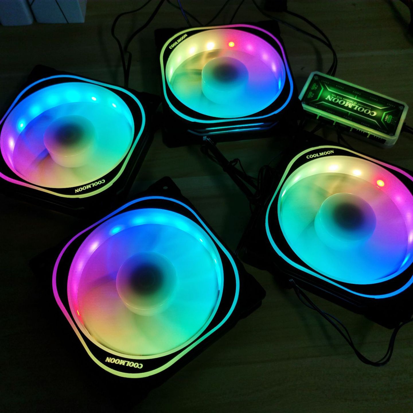 【Lejia】COOLMOON Remote Lighting Controller Chassis Fan Desktop Computer Chassis Fan RF Remote Control. 