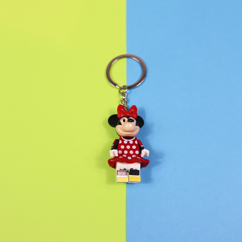 [ New ] Toy Story Keychain Buzz Lightyear Marvel Spider-Man Batman Donald Duck Mickey Mouse Model Pendant. 