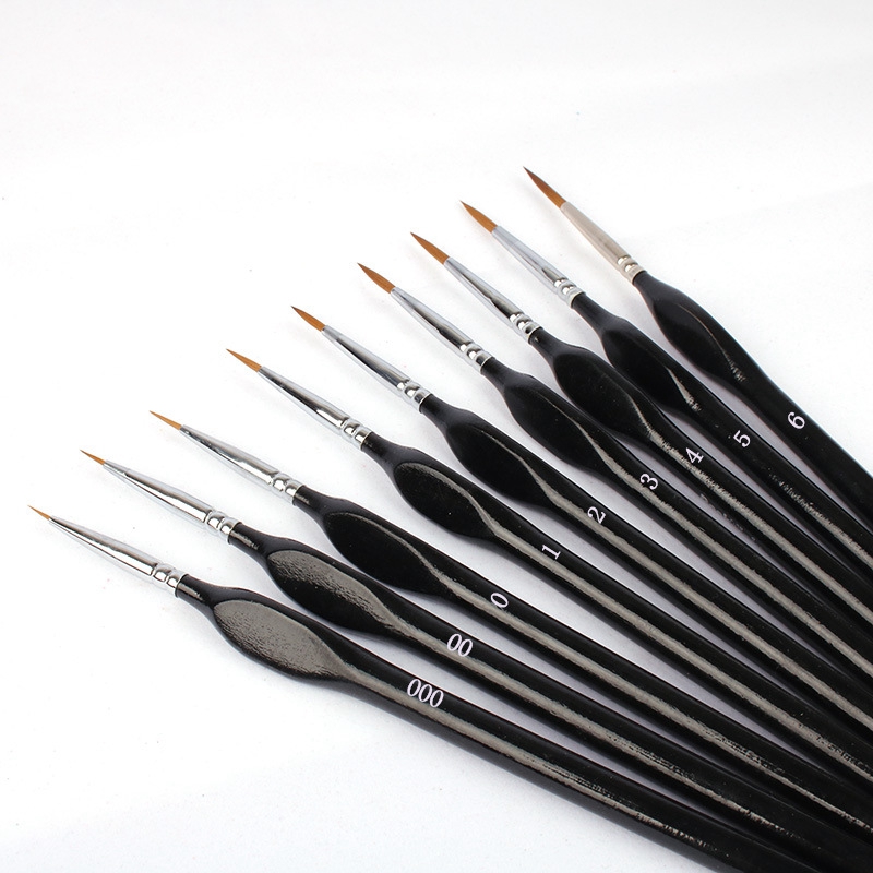 Detail Paint Brushes Set 9Pcs Miniature Brushes,Suitable for Acrylic Painting, Oil, Watercolor, Paint By Numbers
