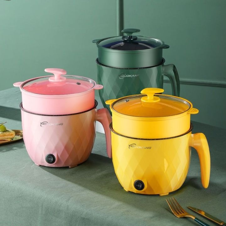 New JS-KA 2024101 Multifunctional Non-stick Mini Rice Cooker Non-Coated Household Electric Cooker Electric Frying Pan