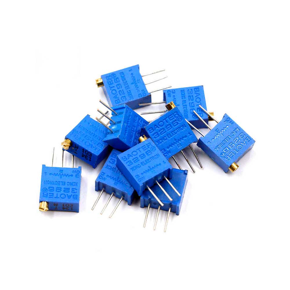 3296 103 Square Cermet 10K Ohm 1/2W Vertical Potentiometer Variable Resistors 3 Pin Leads 10K Ohm Trimpot Trimmer 103 Potentiometer 25 Turn 3 Pin 3296 Adjustment Trim Pot- 3Pcs. 