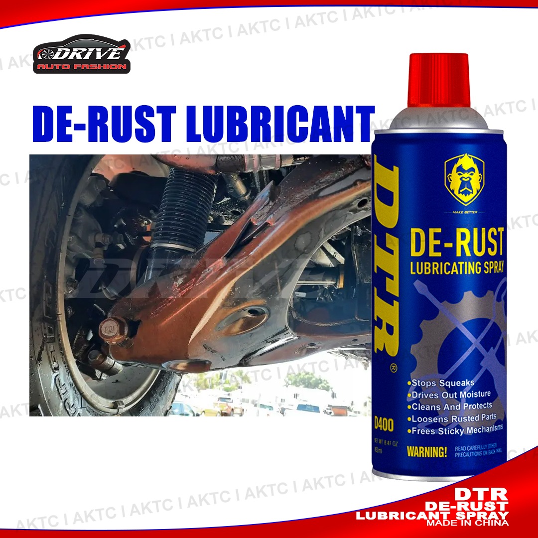 DTR DE-RUST Lubricating Spray Anti rust – Ultimate Rust Remover and Lubricant-450 ml. 