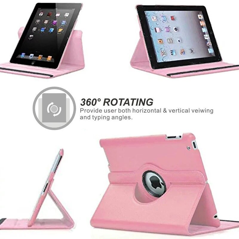 【3C VictoryEagle】360 Degree Rotating Case for iPad Air Air 1 9.7'' Smart Leather Stand for 2018 2017 Case 5 6 5th 6th Generation Funda. 