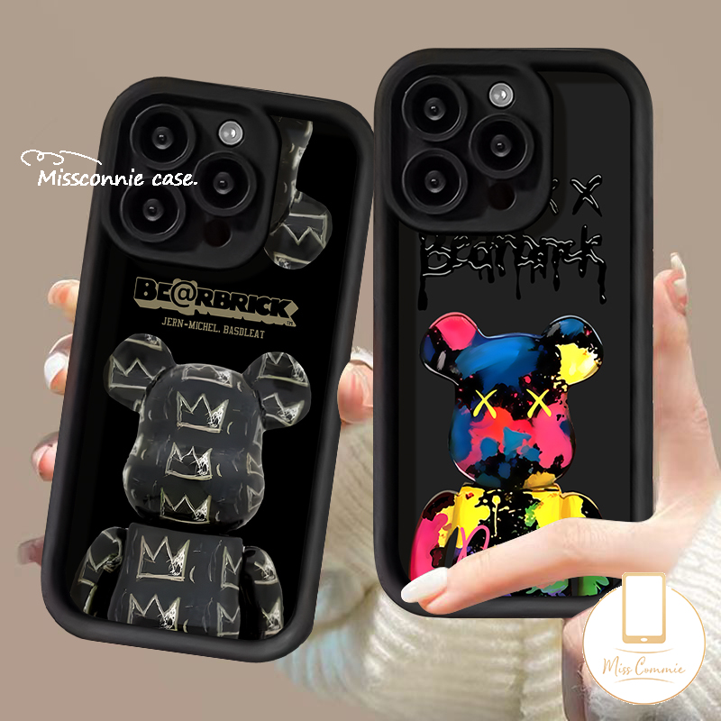 MissConnie Trend Brand Violent Bear Cool Phone Case for Redmi 9A 12C 12 9 A1 10C 9T 10A 9C NFC A2 Redmi Note 10 8 11 9 12 10s Pro Max Mi 12 11 Lite POCO M3 C55 X5 Fashion Bear Soft Cover. 