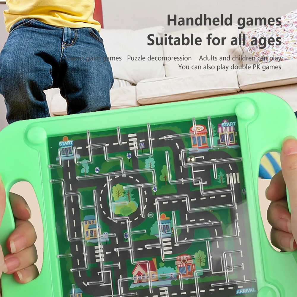 Maze Puzzle Double Balance Ball Board Game For Kids Brain Game Children 3D Educational Toy. 