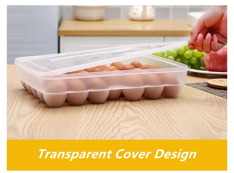 Organize 34 Eggs with Our BPA-Free, Food-Grade Plastic Egg Box! Comes with Lid, Perfect Fit for All Eggs. Ideal for Fridges and Kitchens. Quantity: 1 Pc.. 