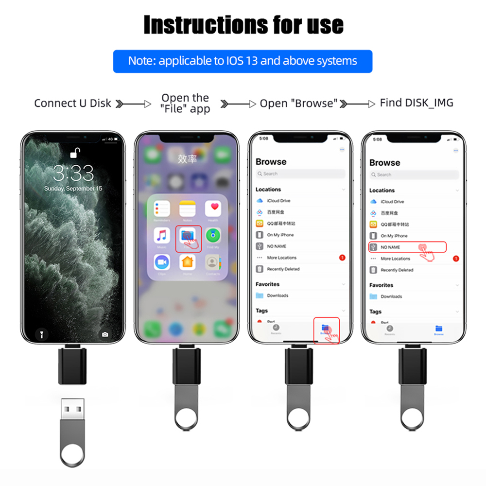 Wisdom OTG W-2 USB-A 3.0 to Lightning Converter. 