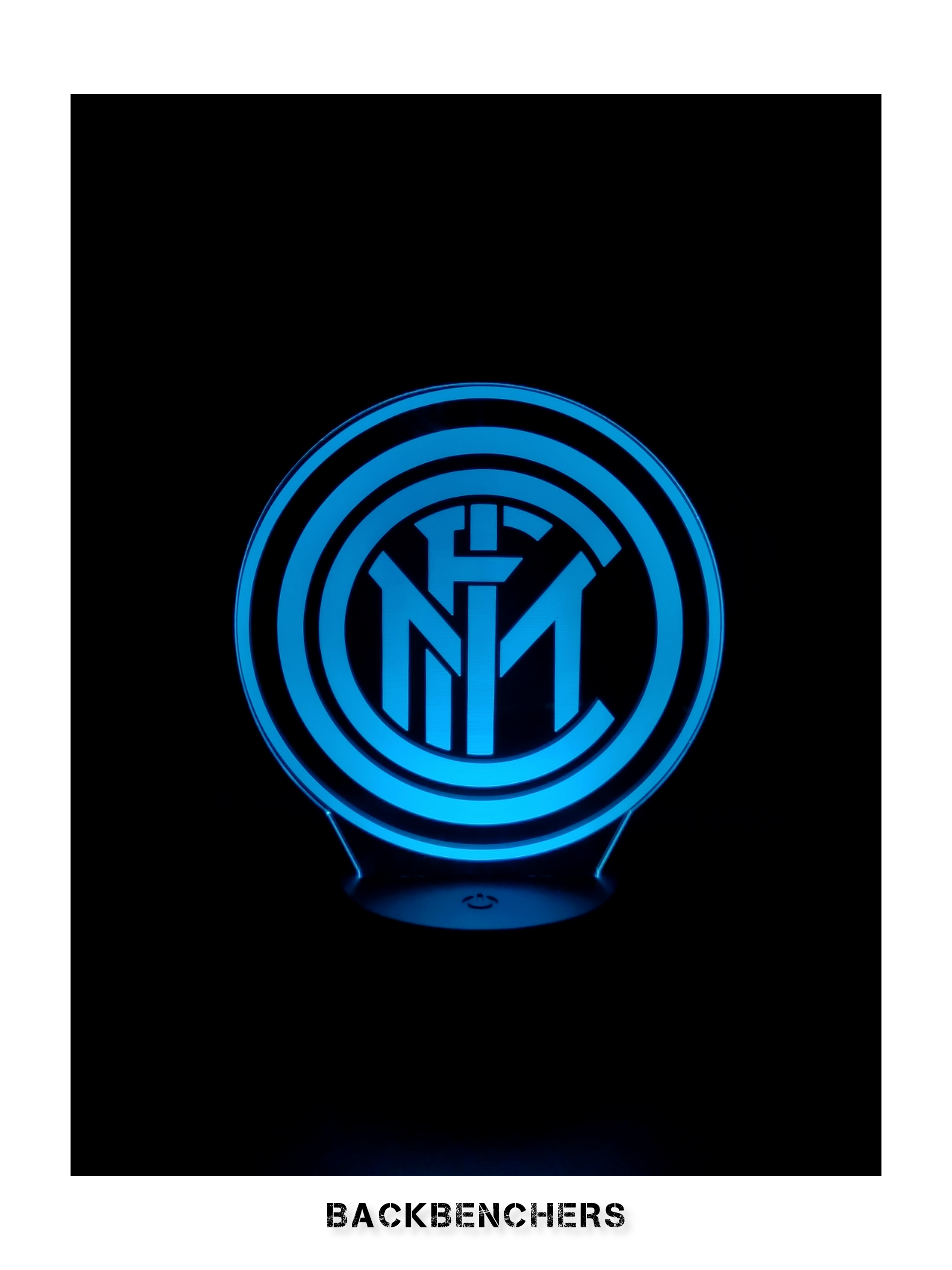 Inter Milan Football 3D Club lamps 7 Color Automatically color changing mode With touch button switch