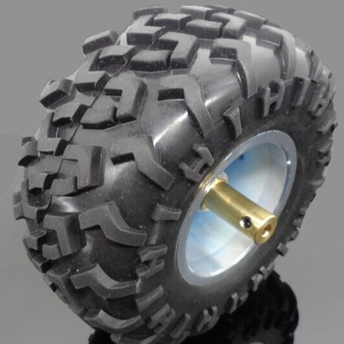 17mm HEX With 130mm WHEEL D130mm Robotics RUBBER Tier Wheel 130x60mm With 6mm Brass Copper Long 17mm Hex Shaft Coupling Robotic Wheels Tire For Arduino Smart Robot Car Wheel DIY. 