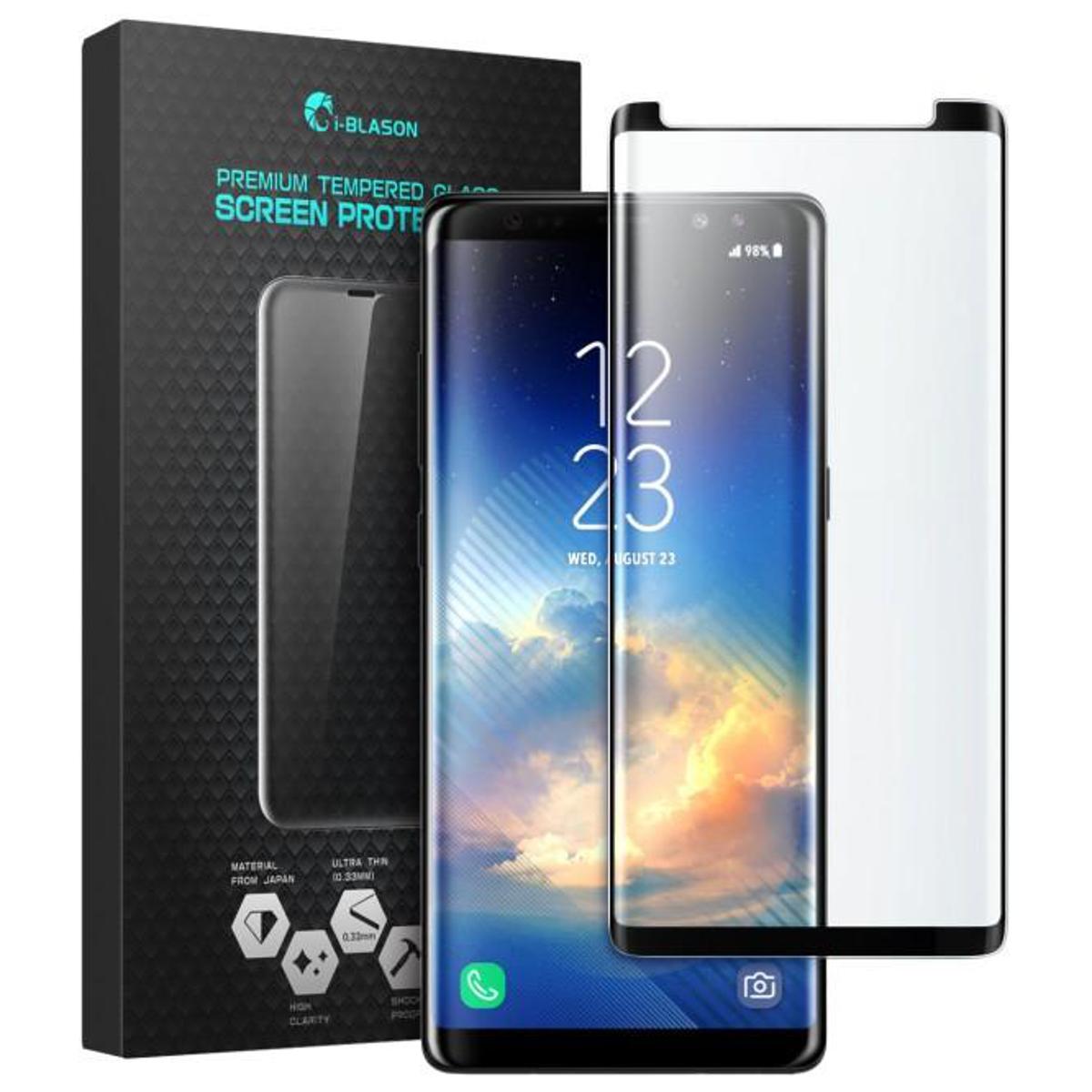 Samsung Galaxy S9 Plus 9D Full Glue Tempered Glass Screen Protector -Transparent&Black