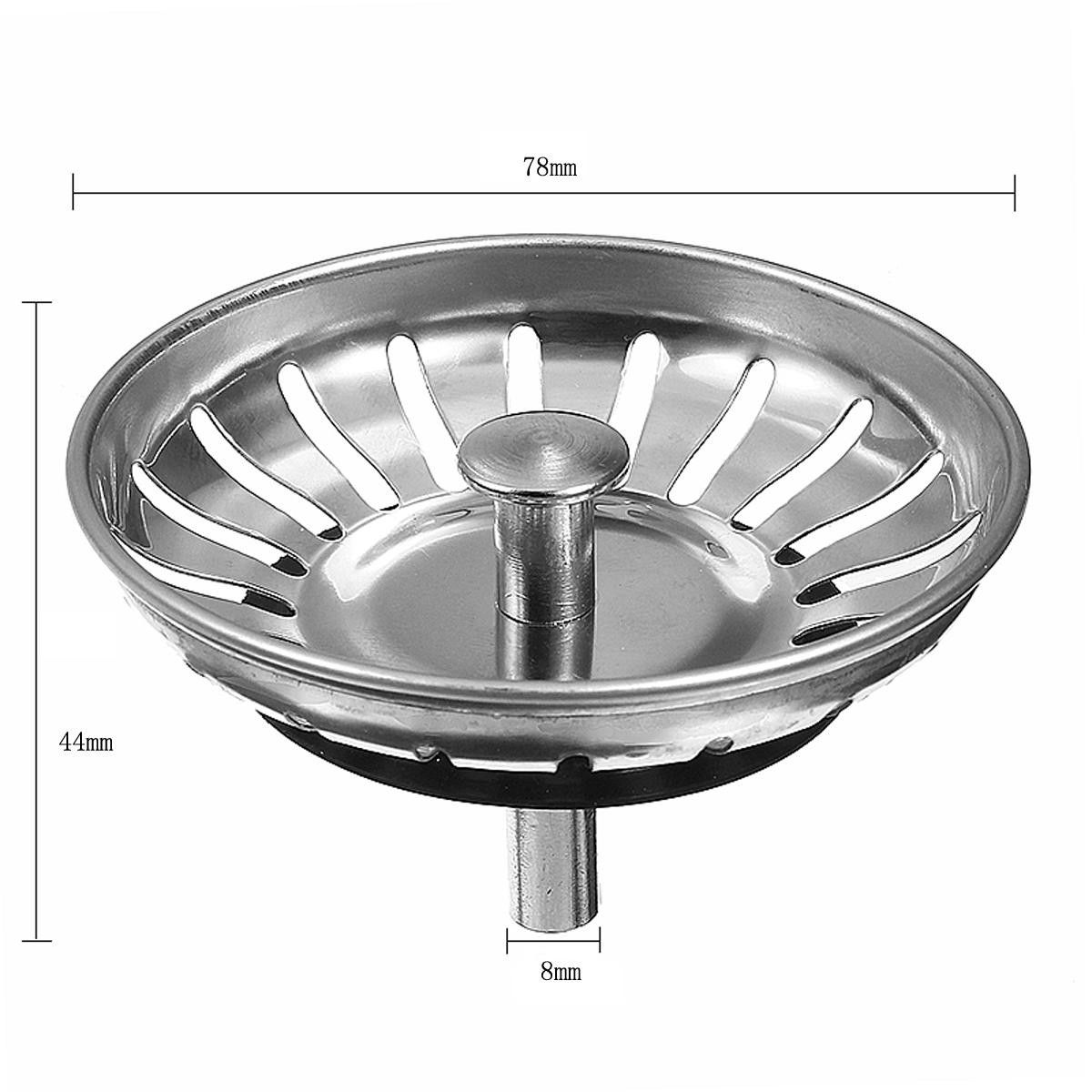 304 Stainless Steel Kitchen Sink Strainer Stopper Waste Plug Sink Filter Bathroom Deodorization Type Basin Sink Drain