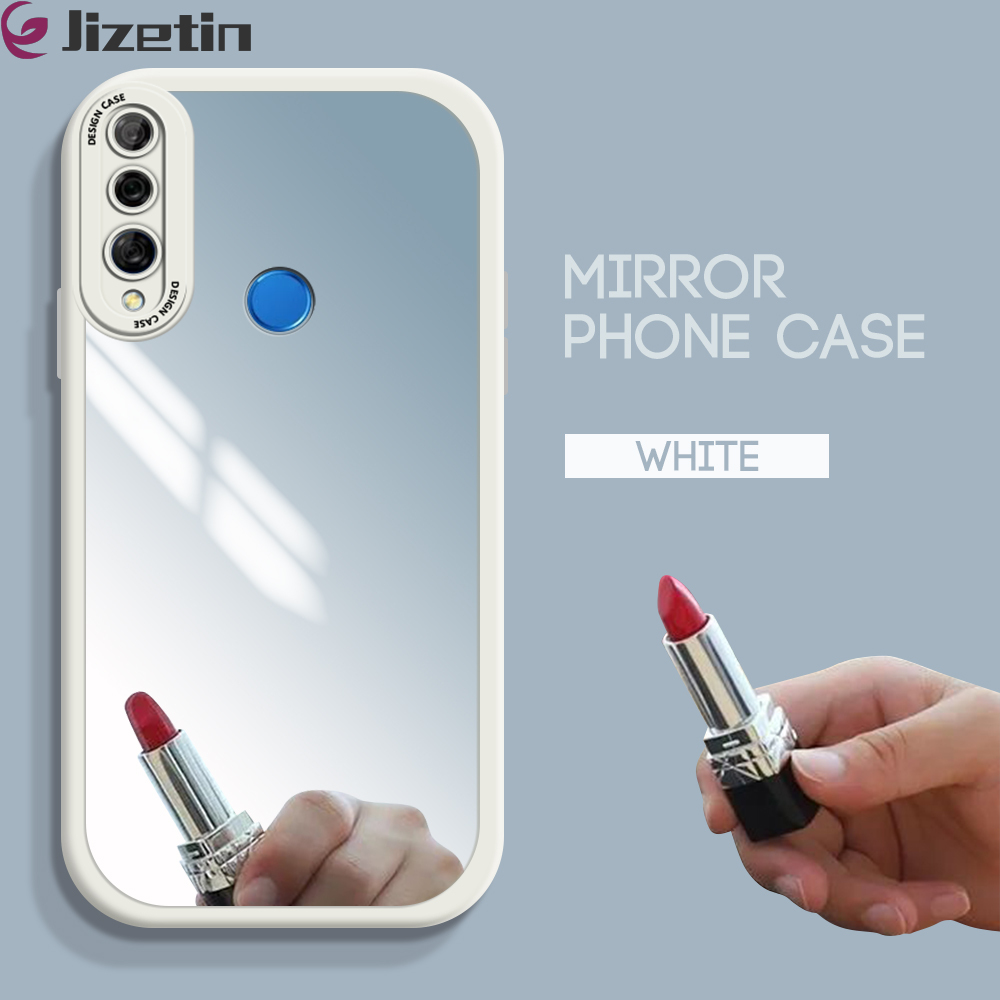 Jizetin for Huawei Y9 Prime 2019 Back Cover Ultra-thin Creative Mirror Back Full Protection Soft Silicone Phone Cases