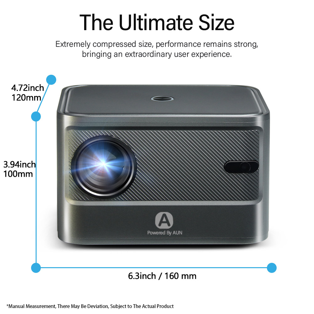 AUN A002 Projector LED Home Theater Projectors 720 Pixel Resolution Support Full HD 4K Video Bluetooth WIFI Smart TV MINI Projector. 