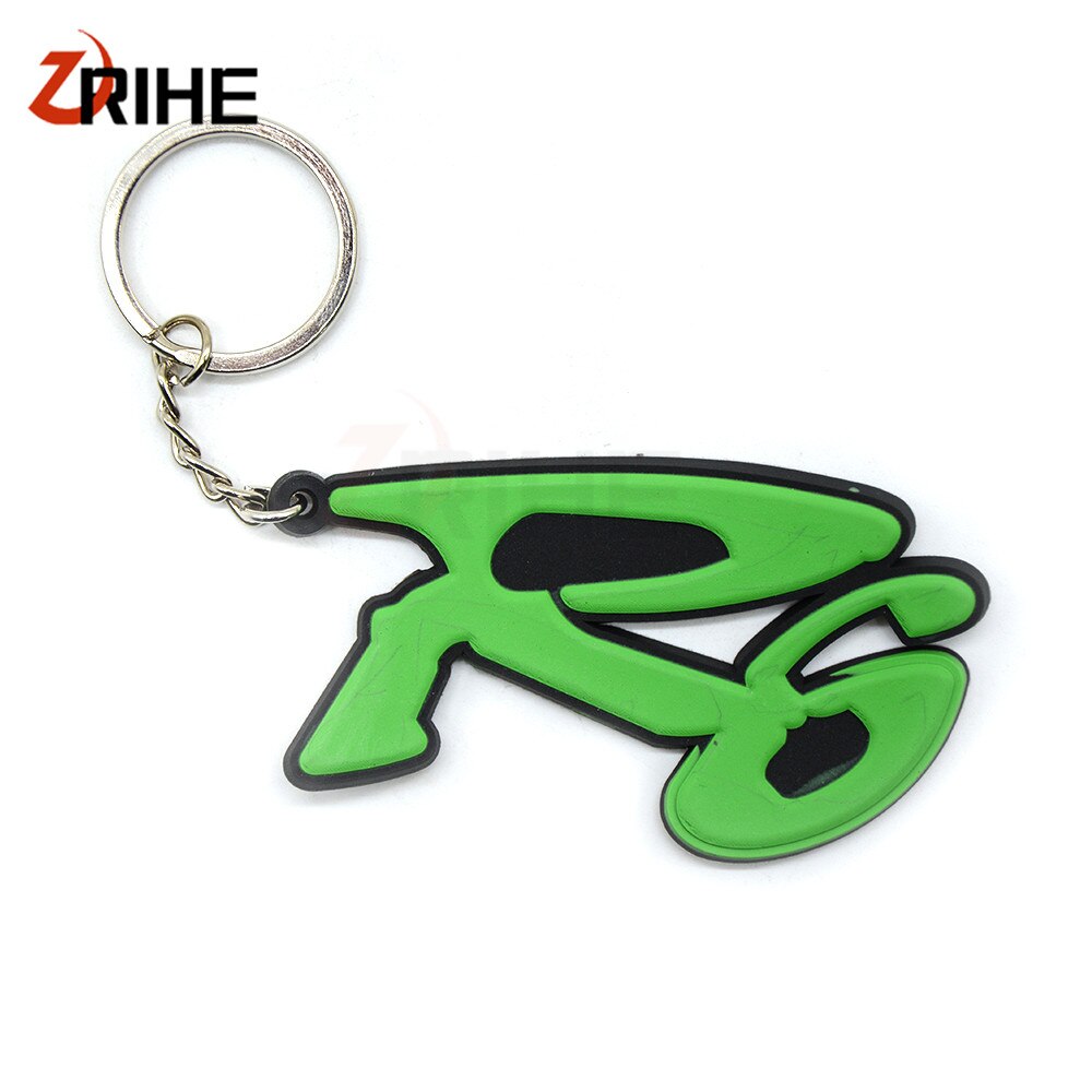 【VisioN Shop】Green 4 colors optional Motorcycle Keychain Keyring Key Chain Ring soft quality for yamaha YZF R6 YZF R. 