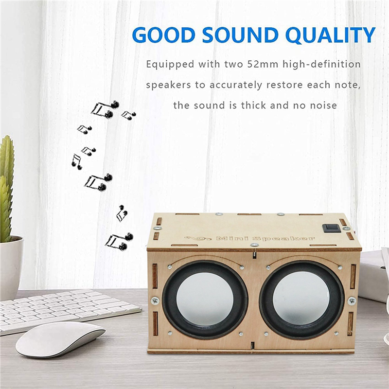 5set DIY Bluetooth Speaker Box Kit Electronic Sound Amplifier Builds Your Own Portable Wood Case Bluetooth Speaker Sound. 