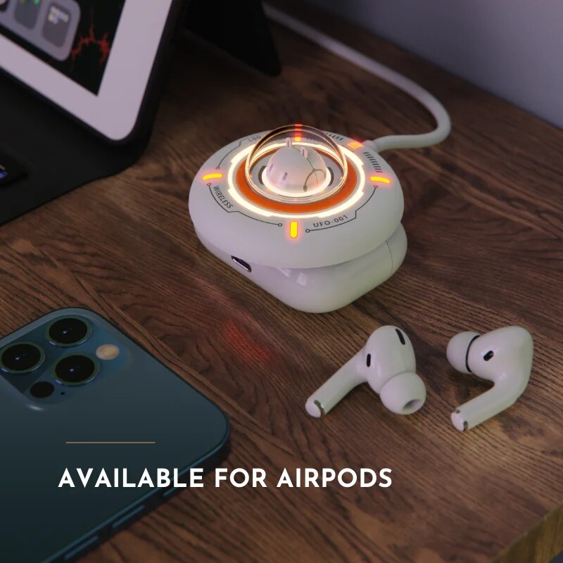 New O2 Project Creative UFO Design 15W Fast Magnet Wireless Charging Pad Magnetic Qi Wireless Charger for iPhone 12. 