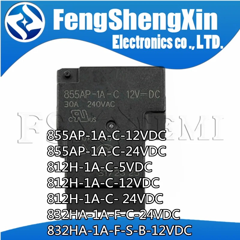 5pcs 855AP-1A-C-12VDC 855AP-1A-C-24VDC 812H-1A-C-5VDC 812H-1A-C-12VDC 812H-1A-C- 24VDC 832HA-1A-F-C-24VDC 832HA-1A-F-S-B-12VDC